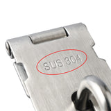 Alise 2Pcs Padlock Hasp Door Clasp Hasp Lock Latch SUS 304 Stainless Steel Brushed Nickel,MS9-3A-2P