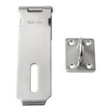 Alise Padlock Hasp Door Clasp Gate Lock SUS 304 Stainless Steel Finish,Silver,MS9-5B