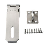 Alise MS9 Padlock Hasp Door Clasp Gate Lock SUS 304 Stainless steel Finish,Silver