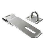Alise Padlock Hasp Door Clasp Gate Lock SUS 304 Stainless Steel Finish,Silver,MS9-5B
