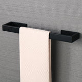 Alise 16-Inch Bathroom Towel Bar SUS304 Stainless Steel Towel Rail Rack Towel Holder Wall Mount with Screws Drilling or Super Glue,Matte Black GJF3040-B
