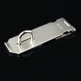 Alise 2Pcs Padlock Hasp Door Clasp Hasp Lock Latch SUS 304 Stainless Steel Brushed Nickel,MS9-5B-2P