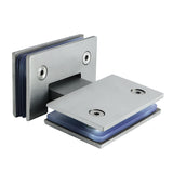 Alise Heavy Duty 180 Degree Glass Door Cupboard Showcase Cabinet Clamp Glass Shower Doors Hinge Replacement Parts,Stainless Steel Brushed Finish,BL6600