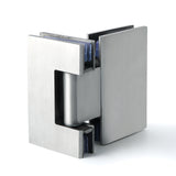 Alise Heavy Duty 180 Degree Glass Door Cupboard Showcase Cabinet Clamp Glass Shower Doors Hinge Replacement Parts,Stainless Steel Brushed Finish,BL6600