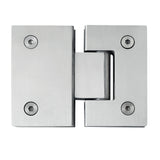 Alise Heavy Duty 180 Degree Glass Door Cupboard Showcase Cabinet Clamp Glass Shower Doors Hinge Replacement Parts,Stainless Steel Brushed Finish,BL6600