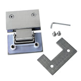 Alise Heavy Duty 180 Degree Glass Door Cupboard Showcase Cabinet Clamp Glass Shower Doors Hinge Replacement Parts,Stainless Steel Brushed Finish,BL6600