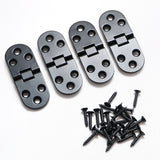 Alise 4 Pcs Sewing Machine Table Folding Flip Top Hinge,Black HY4004B-4P