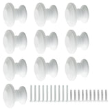 Alise 10 Pack Cabinet Door Knobs Furniture Drawer Handle Pull White Finish,LS005SW-10P