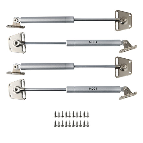 Alise 100N/22.5lb Up Opening Pneumatic Support,Metal Head Gas Strut,Gas Spring,Lid Support,Gas Shocks,Lift Support,Lid Stay,4 Pcs,HC9100-4P