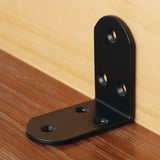 Alise 4 Pcs Shelf Bracket Stainless Steel Brackets Heavy Duty Corner Brace Support Fastener Wall Hanging,J3208B-4P Black,J3208B-4P