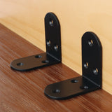 Alise 4 Pcs Shelf Bracket Stainless Steel Brackets Heavy Duty Corner Brace Support Fastener Wall Hanging,J3208B-4P Black,J3208B-4P
