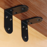 Alise 4 Pcs Shelf Bracket Stainless Steel Brackets Heavy Duty Corner Brace Support Fastener Wall Hanging,J3208B-4P Black,J3208B-4P