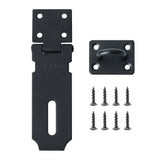 Alise Padlock Hasp Door Clasp Hasp Latch Lock,SUS 304 Stainless Steel Matte Black,MS99-B
