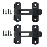 Alise 2 Pcs Stainless Steel Gate Latches Flip Latch Safety Door Lock,Matte Black,MS9001B-2P