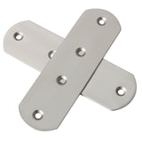 Alise 4 Pcs Flat Straight Brace Brackets Mending Plates Repair Fixing Bracket,125x38mm Stainless Steel Brushed Nickel,J125X38-4P