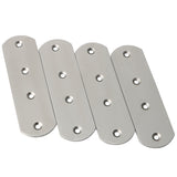 Alise 4 Pcs Flat Straight Brace Brackets Mending Plates Repair Fixing Bracket,125x38mm Stainless Steel Brushed Nickel,J125X38-4P