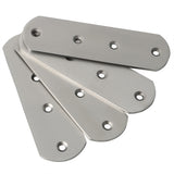 Alise 4 Pcs Flat Straight Brace Brackets Mending Plates Repair Fixing Bracket,125x38mm Stainless Steel Brushed Nickel,J125X38-4P