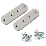 Alise 4 Pcs Flat Straight Brace Brackets Mending Plates Repair Fixing Bracket,125x38mm Stainless Steel Brushed Nickel,J125X38-4P