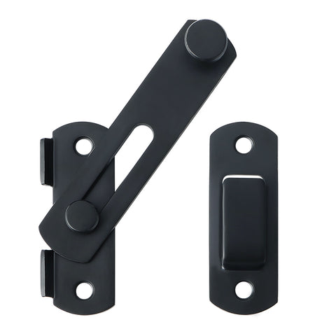 Alise SUS304 Stainless Steel Gate Latches Pet Door Latch Bolt Lock Heavy Duty Flip Latch 2.5mm-Thick Matte Black,MS9500-B