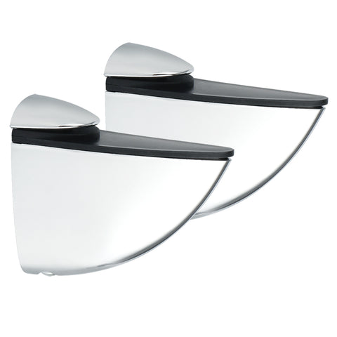 Alise 2 Pcs Adjustable Brackets Board/Glass Floating Shelf Brackets Wall Mount Shelves Support Holder Accessories,BL007C-2P Polished Chrome，BL007C-2P