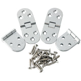 Alise 4 Pcs Sewing Machine Table Folding Flip Top Hinge,Chrome,HY4004-4P
