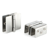 Alise Double Glass Doors Hinge Cupboard Showcase Wine Cabinet Clamp Ambry Gate Hinges Replacement Parts Stainless Steel Brushed Nickel 2 Pcs,BL6001-2P