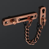 Alise Chain Door Guard with Spring Anti-Theft Press Lock,Stainless Steel Red Bronze Finish, FD9000-R