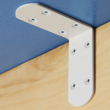 Alise 4 Pcs Shelf Bracket Stainless Steel Brackets Heavy Duty Corner Brace Support Fastener Wall Hanging White Finish,J3209W-4P