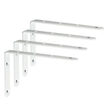 Alise 6x4 Inch Shelf Bracket Stainless Steel Brackets Heavy Duty Corner Brace Support Wall Hanging,4 Pcs Bright White Finish