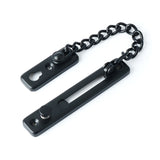 Alise Stainless Steel Chain Door Guard with Spring Anti-Theft Press Lock,Matte Black,FD9000-B