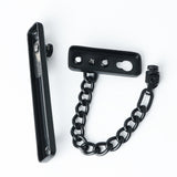 Alise Stainless Steel Chain Door Guard with Spring Anti-Theft Press Lock,Matte Black,FD9000-B