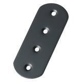 Alise 4 Pcs Flat Straight Brace Brackets Mending Plates Repair Fixing Bracket,100x38mm Stainless Steel Matte Black,J100X38B-4P