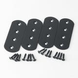 Alise 4 Pcs Flat Straight Brace Brackets Mending Plates Repair Fixing Bracket,100x38mm Stainless Steel Matte Black,J100X38B-4P