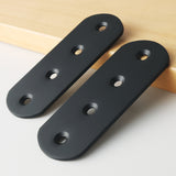 Alise 4 Pcs Flat Straight Brace Brackets Mending Plates Repair Fixing Bracket,100x38mm Stainless Steel Matte Black,J100X38B-4P