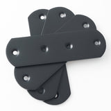 Alise 4 Pcs Flat Straight Brace Brackets Mending Plates Repair Fixing Bracket,125x38mm Stainless Steel Matte Black,J125X38B-4P