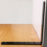 Alise 6x6 Inch Stainless Steel Shelf Bracket Heavy Duty Brackets for Floating Shelves Boards Wall Hanging Support,Black Finish 4 Pcs,JM150B-4P