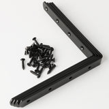 Alise 6x6 Inch Stainless Steel Shelf Bracket Heavy Duty Brackets for Floating Shelves Boards Wall Hanging Support,Black Finish 4 Pcs,JM150B-4P