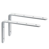 Alise 4mm-Thicker Heavy Duty Stainless Steel Bracket Floating Shelf Brackets Corner Brace Support 6x4 Inch,4 Pcs White Finish,J5217W-4P