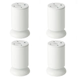 Alise White Sofa Legs Stainless Steel Thickened Ambry Foot Tea Table and Chair Footstool Replacement Furniture Support Leg Adjustable Cabinet Legs 4x2 Inch,Pack of 4 White Finish，SFJ50X100W-4P