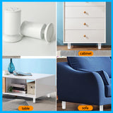 Alise White Sofa Legs Stainless Steel Thickened Ambry Foot Tea Table and Chair Footstool Replacement Furniture Support Leg Adjustable Cabinet Legs 4x2 Inch,Pack of 4 White Finish，SFJ50X100W-4P