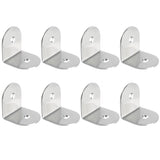 Alise 8 Pcs Stainless Steel Shelf Bracket Corner Brace Joint Angle Brackets Support 40x38mm,Brushed Nickel,J3204-8P