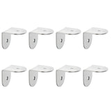 Alise 8 Pcs Stainless Steel Shelf Bracket Corner Brace Joint Angle Brackets Support 40x38mm,Brushed Nickel,J3204-8P