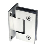Alise Heavy Duty 90 Degree Glass Door Cupboard Showcase Cabinet Clamp Glass Shower Doors Hinge Replacement Part Wall-to-Glass,Stainless Steel Brushed Nickel