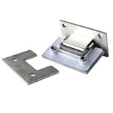 Alise Heavy Duty 90 Degree Glass Door Cupboard Showcase Cabinet Clamp Glass Shower Doors Hinge Replacement Part Wall-to-Glass,Stainless Steel Brushed Nickel