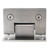 Alise Heavy Duty 90 Degree Glass Door Cupboard Showcase Cabinet Clamp Glass Shower Doors Hinge Replacement Part Wall-to-Glass,Stainless Steel Brushed Nickel