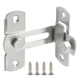 Alise Stainless Steel Flip Latch Right Angle Gate Latches Bar Latch for Window Moving Sliding Barn Bathroom Doors,Brushed Nickel,MS9001K