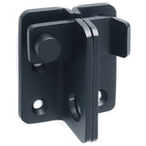 Alise Flip Latch 3-mm Thickened Heavy Duty Hasp Safety Door Lock Gate Latches for Double Door Window Barn Closet Drawer Cabinet Garage Stainless Steel Matte Black,MS3005-B