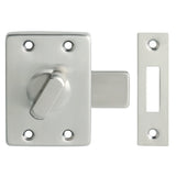 Alise Rotate Bolt Latch SUS 304 Stainless Steel Gate Latches Safety Door Slide Lock,MS026F-LS Brushed Nickel,MS026F-LS