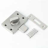 Alise Rotate Bolt Latch SUS 304 Stainless Steel Gate Latches Safety Door Slide Lock,MS026F-LS Brushed Nickel,MS026F-LS