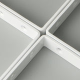 Alise 4 Pcs Shelf Bracket Stainless Steel Brackets Heavy Duty Corner Brace Support Fastener Wall Hanging 5X5 Inch White Finish,JM125W-4P